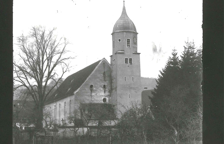 Historische Aufnahme der Pfarrkirche Sankt Verena