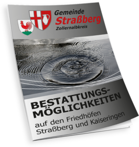 Eine Broschüre mit den verschiedenen Bestattungsmöglichkeiten in der Gemeinde Straßberg